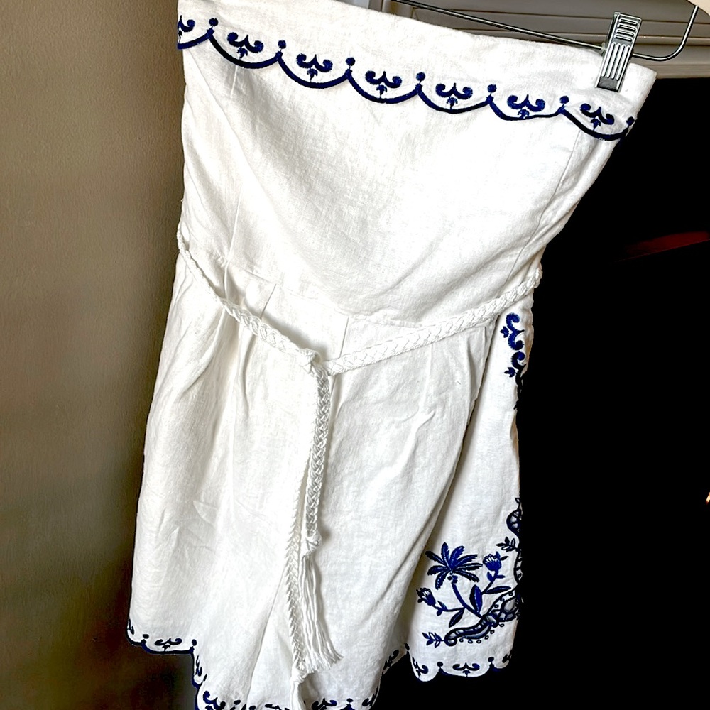 White Linen Romper